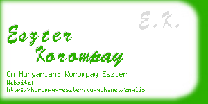 eszter korompay business card